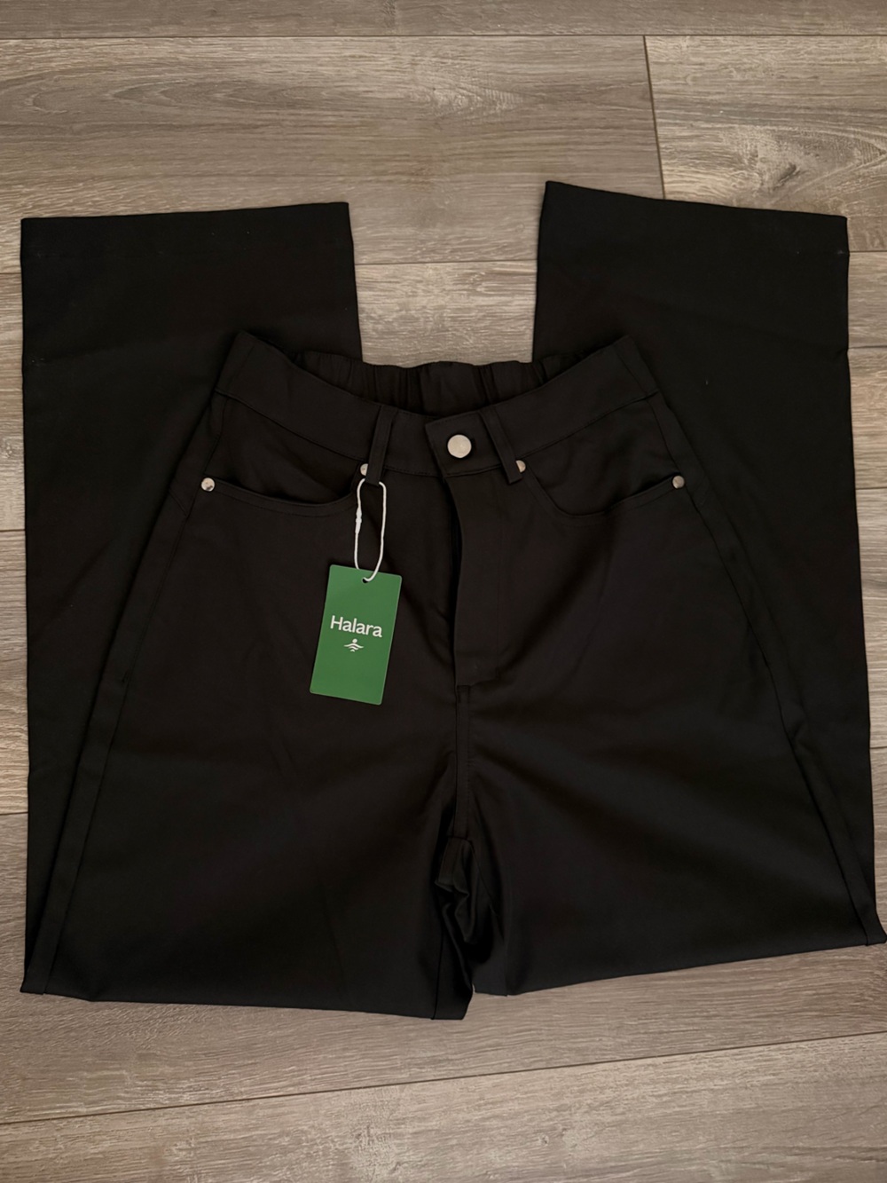 HALARA Black Straight Leg Pants